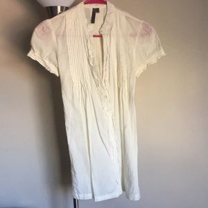 Cream button down top